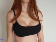 Preview 1 of Can You Resist to GIGANTIC Boobs Wearing Tight Sports Bra - Dirty talk