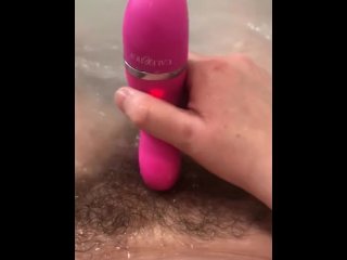 sex toys, female orgasm, solo, bathtub masturbation