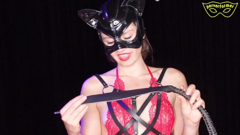 whipped hard by cat mistress