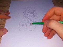 A beautiful Japanese woman pressed her big tits against the glass in the shower stall