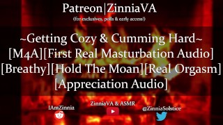 M4A Getting Cozy & Cumming Hard Appreciation Audio Real Masturbation & Orgasm Lube Wet Noises