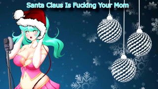 "Santa Claus neukt je moeder" Santa claus komt naar de cover van parodie