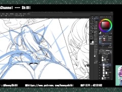 working process-porn comic 神の手#2 p06