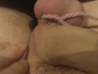 Balls tied - pre cum overflow