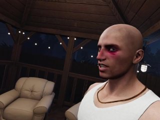 House Party - Frank and Vickie and Male Character - Threesome - 3d porno