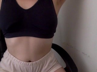 petite brunette, cute 18 year old, natural tits, small waist big hips
