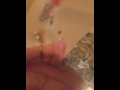 Before shower cum let's make content