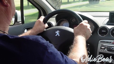 My gay friend record my hairy forearms and big hands behind the wheel while i driving to a sex club