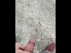 Pissing in the beach