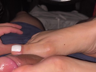 Latina instagram follower gives me a footjob in return for a pedicure!! (onlyfans @came4toes)