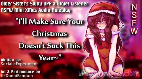 【R18+ XMas Audio RP】Your Sister's Slutty BFF Cums in Your Room, Wants Your V-Card【F4M】