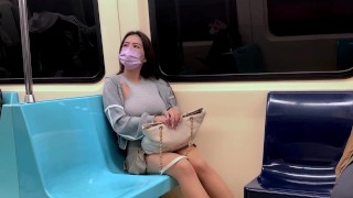 台北 MRT ノーブラ早歩 No Bra Taiwan Mrt 初体験 MRT Taipei 101 世界貿易センター駅 4K