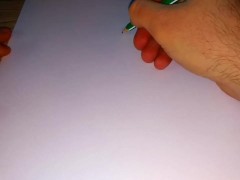 Drawing a naked Amazon girl with a pencil - Screenshot 1 of 16 - Big Boobs