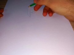 Drawing a naked Amazon girl with a pencil - Screenshot 2 of 16 - Anime