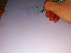 Drawing a naked Amazon girl with a pencil - Screenshot 6 of 16 - Big Boobs