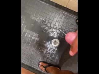 big black dick, masturbation, shower, vertical video