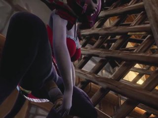 Playing with her Dildo In Church  Warcraft Porn Parody