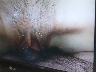 Watch Cumming on Wife on screen.