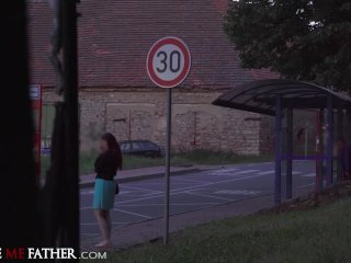 Forgive Me Father - young lady with very small pussy but large pussy lips fucked roughly to orgasm