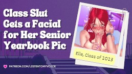 Class Slut vous demande de jouir sur son visage avant de prendre sa photo d’album [18+] [Submissive Slut]