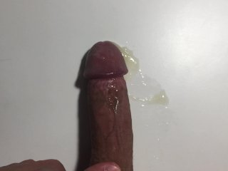 Close and juicy cumshot
