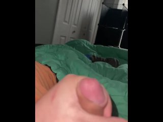 exclusive, slow motion cumshot, vertical video, solo male