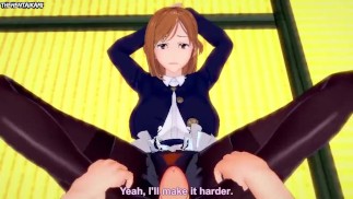 Хентай от первого лица ноги джиу-джитсу Кайсен Нобара Кугисаки