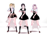 Preview 1 of 【KKS／MMD】チキチキバンバン 早坂愛 四宮かぐや 藤原千花【かぐや様は告らせたい】