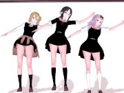 Preview 3 of 【KKS／MMD】チキチキバンバン 早坂愛 四宮かぐや 藤原千花【かぐや様は告らせたい】