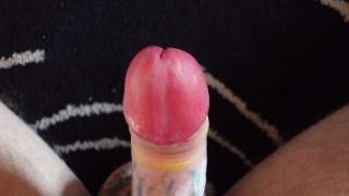 4K | Colored Orgasm | Painted Penis | Handjob | Cum