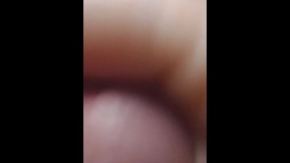 Male moaning and stroking hard dick