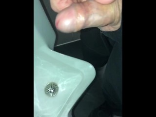 First Day back to Work, only thing Exciting was me Recording my Urinal Piss Breaks & Big Cumshot