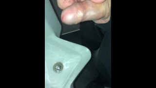 First Day Back To Work, Only Thing Exciting Was Me Recording My Urinal Piss Breaks & Big Cumshot