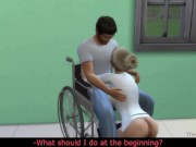 Preview 1 of The sims 4, hot nurse seduce patient and fuck him as a treatment