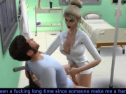 Preview 5 of The sims 4, hot nurse seduce patient and fuck him as a treatment