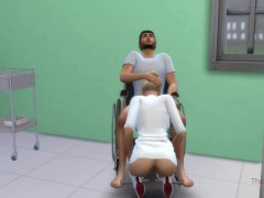 The sims 4, hot nurse seduce patient and fuck him as a treatment