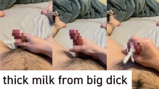 When I was touching a huge penis in my twenties, a thick white liquid came out ♡