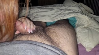 Blowjob At Night But He's Not Allowed To Cum