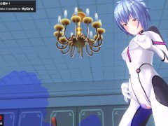 エロアニメ　レイ、アスカと3P中出し、レズあり - Screenshot 2 of 16 - 2d