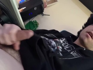 Cuteイケメン ALMOST CAUGHT Stroking his Cock by ROOMMATE