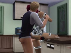 The sims 4, Man is cheating with maid next to his wife