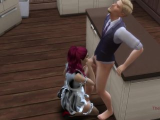 The Sims 4, ManIs Cheating with_Maid Next to His Wife