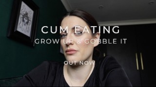 Gobble up your cum - break your cum-eating virginity with me