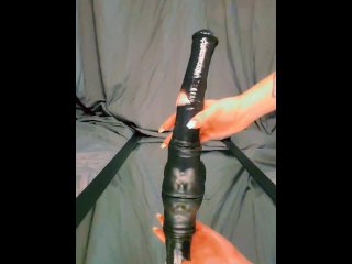 Tight pussy rides 10" horse cock Chance - Bad Dragon