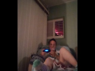 Gamer Girl Smoking Cigarettes In Bra and Panties Part 1