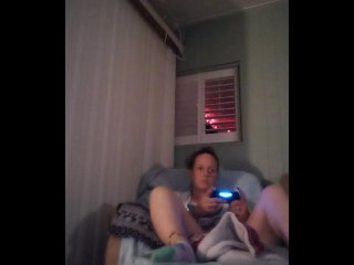 Gamer Girl Smoking Cigarettes In Bra and Panties Part 2