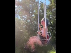 Real Public Blowjob in the Ferris Wheel in the park with 18 year old - Darcy Dark