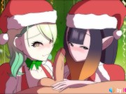 Preview 2 of Ninomae and KonFauna blowjob and assjob you till cumshot (Hololive 3d animation with sound)