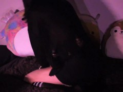 Video Riding my blanket. Its one of those tortilla ones:)