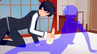 ソードArt・オンラインやおい-キリト手コキと中出しアナル